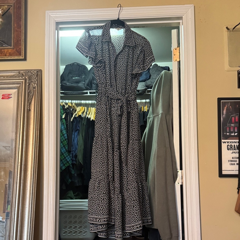 Max Studio Black and White Maxi Dress